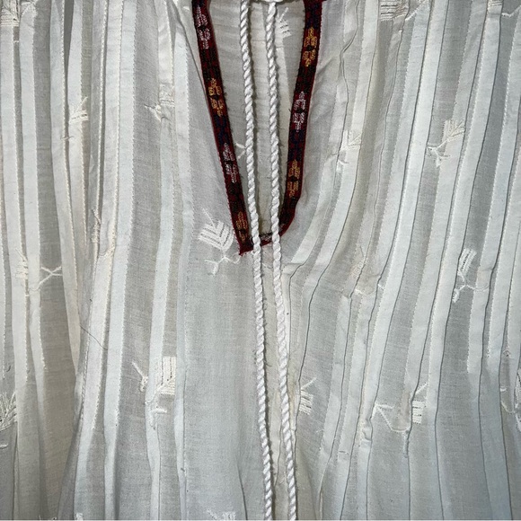 Josie Ivory Gustavia Embroidered Lace Boho Top Sz S - Picture 6 of 12